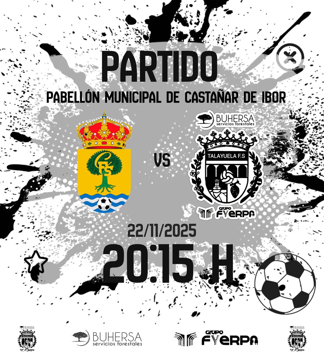 ¡NUEVA JORNADA FUERA! 🚌
​El equipo senior se desplaza para el encuentro de este sábado. ¡Te necesitamos apoyando, incluso en la distancia!
​🆚 Castañar de Ibor F.S
📅 SÁBADO 22/11/2025
⏰ 20:15 H
🏟️ Pabellón Municipal de Castañar de Ibor
​¡Vamos a por los 3 puntos! 💪
​#Futsal