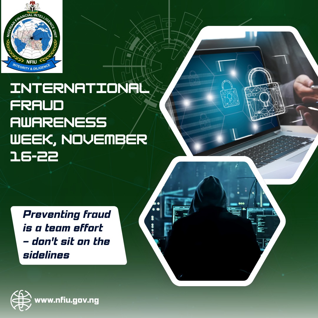 FIUNigeria's tweet image. International Fraud Awareness Week is here.

Know the signs. Stop the scams. Protect our financial system. Spread the Awareness!!!

#InternationalFraudAwarenessWeek #SpreadTheAwareness #NFIU