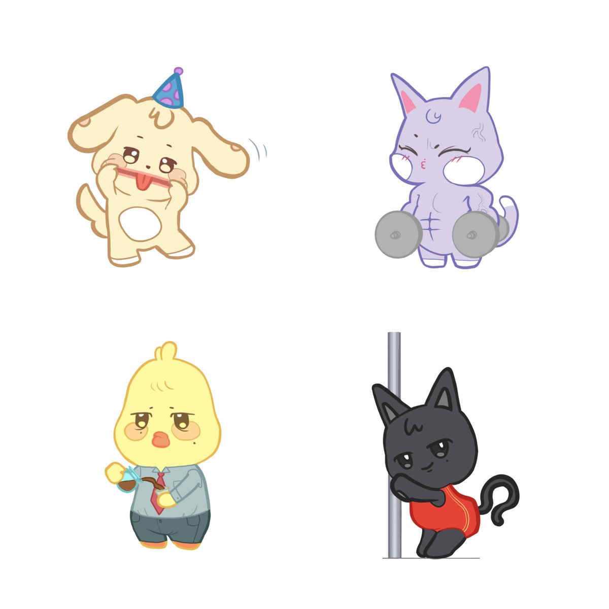 #ANITEEZ stickers from my Pause Game 👻

#ATEEZ #fanart