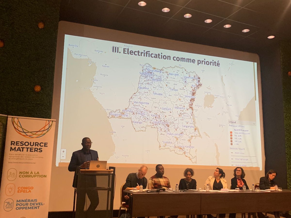 #EURawMaterialsWeek: Moins de 20 % de la population congolaise a accès à l'électricité, le secteur minier consomme une part disproportionnée de 85 % de l’énergie disponible du pays.

Aucun développement 
« gagnant-gagnant » n’est possible si les territoires entourant la voie