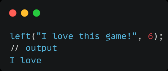 DolphinDB_Comm's tweet image. left(X, n) grabs the first n characters of X! 

←Works on strings + table string columns (ignores other column types). Perfect for quick text slicing.

#DolphinDB #StringFunctions #DataSlicing