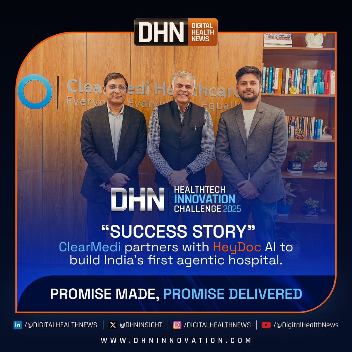 𝐃𝐇𝐍 𝐈𝐧𝐧𝐨𝐯𝐚𝐭𝐢𝐨𝐧 𝐂𝐡𝐚𝐥𝐥𝐞𝐧𝐠𝐞 𝐅𝐢𝐧𝐚𝐥𝐢𝐬𝐭 𝐇𝐞𝐲𝐃𝐨𝐜 𝐀𝐈 𝐁𝐚𝐠𝐬 𝐋𝐚𝐧𝐝𝐦𝐚𝐫𝐤 𝐂𝐨𝐥𝐥𝐚𝐛𝐨𝐫𝐚𝐭𝐢𝐨𝐧 𝐰𝐢𝐭𝐡 𝐂𝐥𝐞𝐚𝐫𝐌𝐞𝐝𝐢 𝐇𝐞𝐚𝐥𝐭𝐡𝐜𝐚𝐫𝐞

HeyDoc AI is stepping into a new league. 

After emerging as a top finalist at the DHN