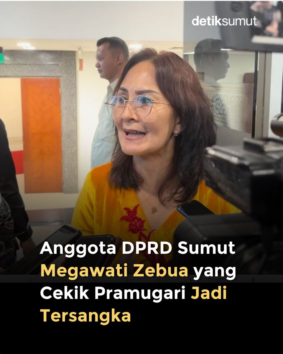 detiksumut_'s tweet photo. KINI JADI TERSANGKA
Kasus penyerangan pramugari oleh anggota DPRD Sumut Megawati Zebua kini naik tahap penyidikan. Meski berstatus tersangka, ia tidak ditahan karena kooperatif.
https://t.co/VKSF3YPDST
#DPRDSumut #MegawatiZebua #Pramugari #WingsAir #KasusHukum #SumutUpdate https://t.co/Myb5wMqcg0