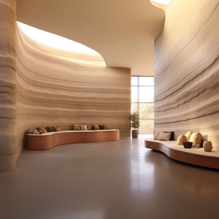 vangeorgh's tweet image. More curves made with rammed earth 🧱