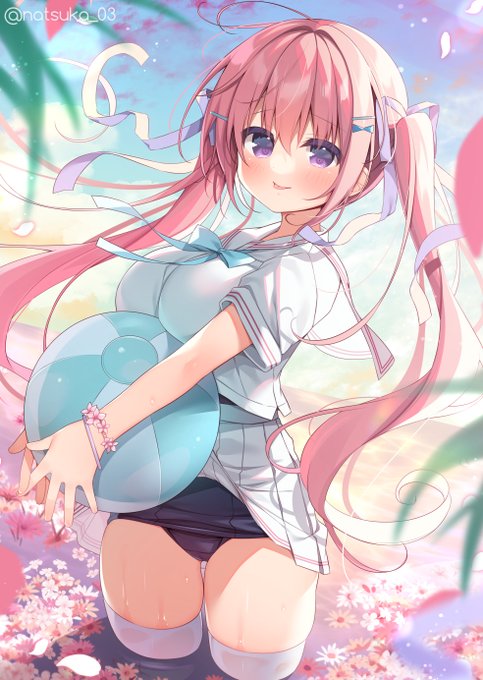 スク水だから見えちゃっても大丈夫🙆 