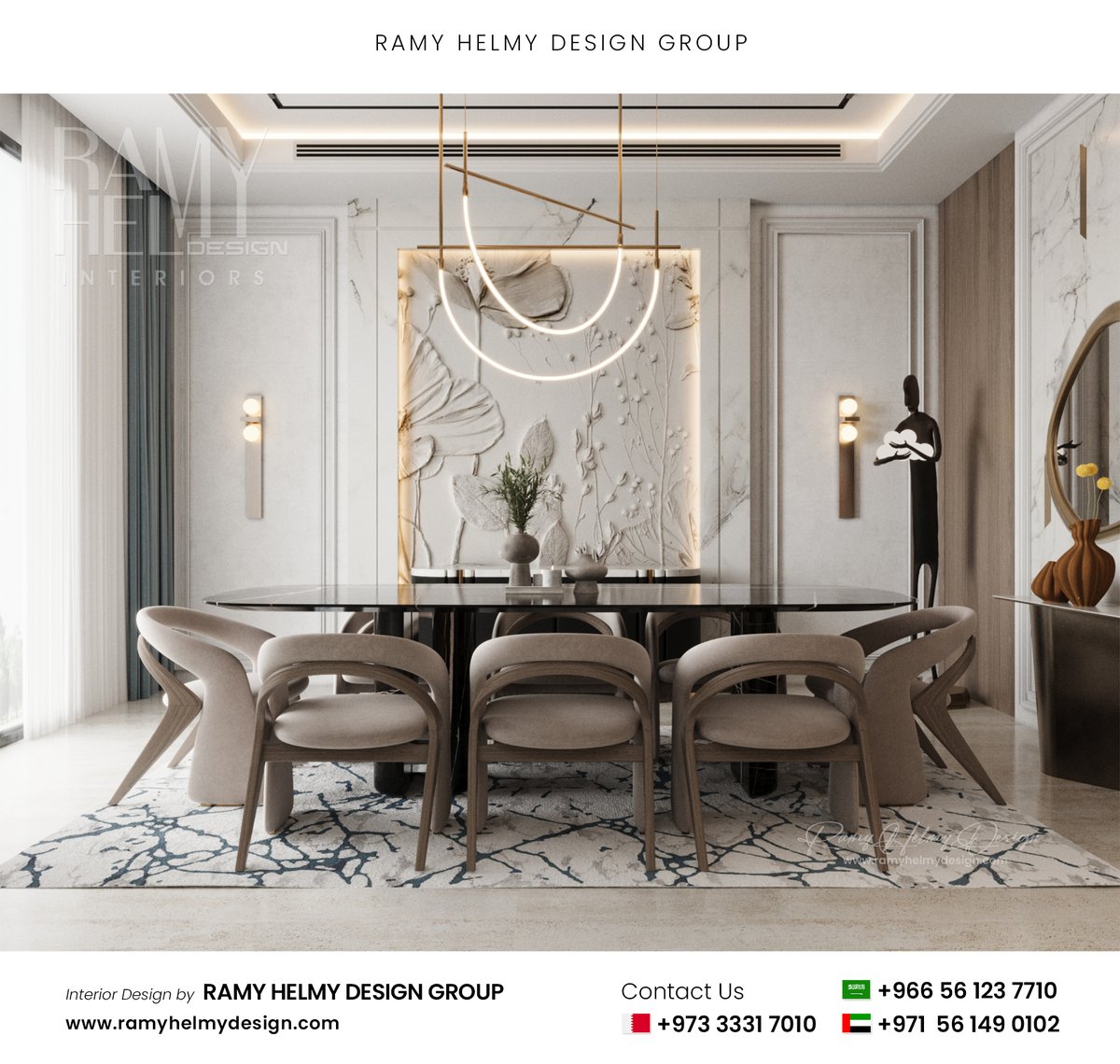 ramy_designs's tweet image. A hospitality-inspired dining interior that offers both comfort and elevated design.

For more details, visit ramyhelmydesign.com

___
#DiningInteriors #LuxuryDining #ModernDining #DiningRoomDecor #RamyHelmyDesign #DesignExperts