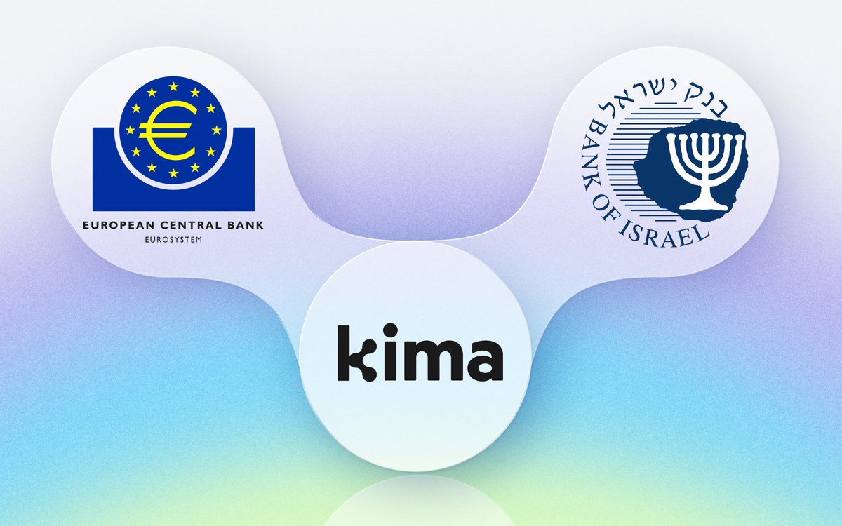 🚨 Two central bank pilots.
✅ European Central Bank
✅ Bank of Israel

Very few crypto projects have worked with even one. Kima has done two.

📄 The ECB recently published a report naming Kima, detailing a pilot that triggered blockchain-based programmable payments from