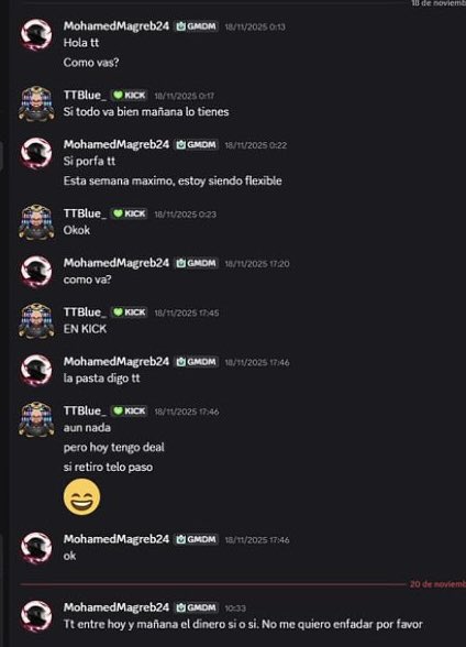 TTBlue jugando con fuego con las deudas. Cuidado, que Mohammend parece disgustado…