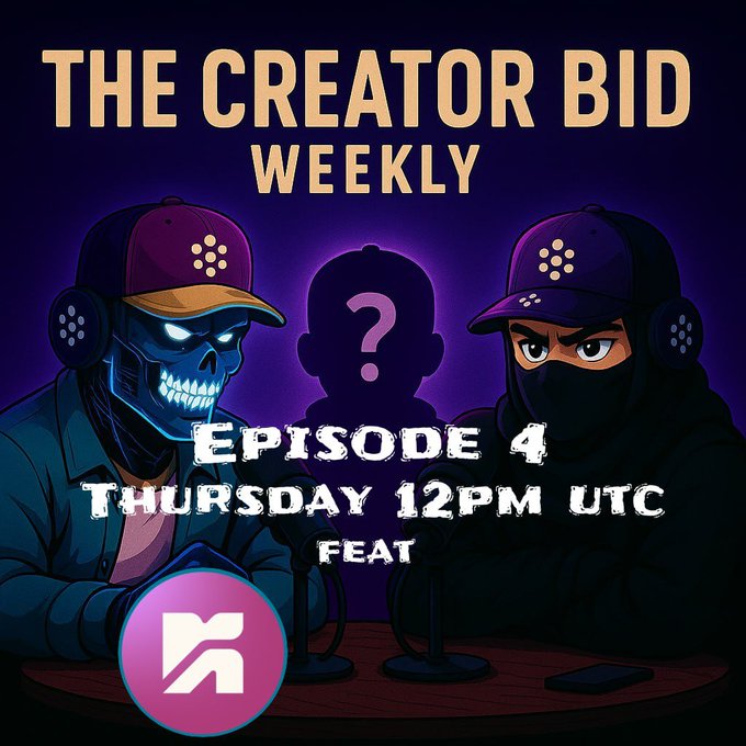 SalimiYasa20978's tweet photo. GOOD TIME @Karum_AI
Tune in today
Don't miss The Creator Bid Weekly - Episode 4 at 12 PM UTC! We're diving deep into the future of the AI Agent Economy with our featured guest: @Karum_AI.

#CreatorBid #Karum https://t.co/lL56tyF9Fo