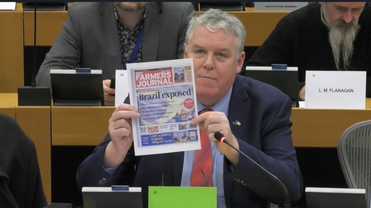 ciaranmullooly's tweet image. I just told MEPs in the @Europarl_EN  of the Illegal anti-biotic trade STILL going on in Brazil as exposed by the @farmersjournal today - the @EU_Commission expects us to believe we can trust the meat safety from this country  - this prove they are wrong #Mercosur