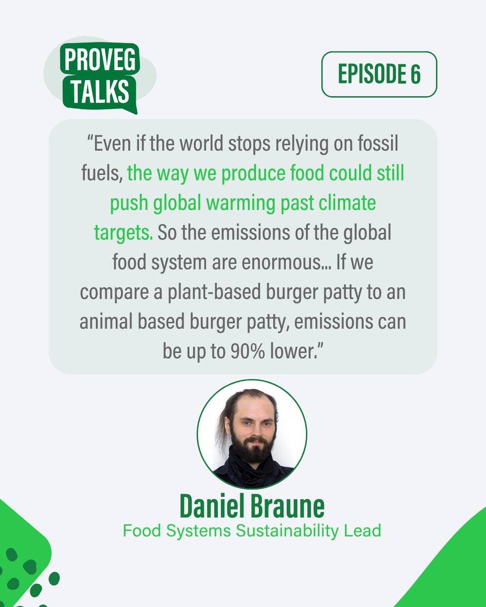 ProVeg_Int's tweet image. How much change can a dietary shift really make? 🌱

Daniel Braune shares compelling data on planetary health: &quot;Switching towards more plant-based diets can reduce emissions, for example, by up to 50%, and in some cases even much more.&quot;
🎧: hubs.ly/Q03TJXbM0
