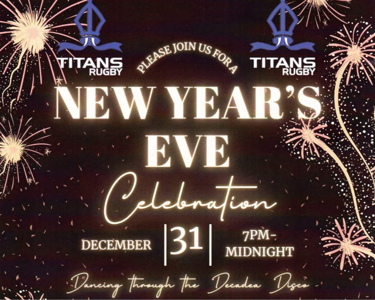 𝙉𝙀𝙒 𝙔𝙀𝘼𝙍'𝙎 𝙀𝙑𝙀 𝘾𝙀𝙇𝙀𝘽𝙍𝘼𝙏𝙄𝙊𝙉:

Please Come &amp; Join Us For a New Year’s Celebration At The Clubhouse.

There Will Be Dancing Though The Decades Dance Throughout The Evening.

Fancy Dress Is Optional With a Prize For The Best Dressed!

Tickets Are £10 Each,