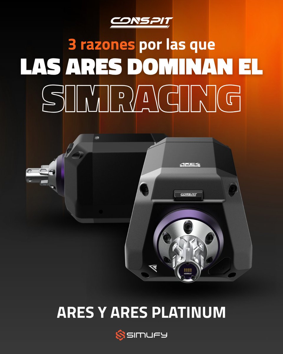 simufy's tweet image. Las bases Ares de @conspit_official son pura ingeniería en simracing 🏎️

Construidas en aluminio mecanizado, ofrecen solidez y suavidad para sensaciones limpias vuelta tras vuelta. 

#Simufy #Conspit #SimRacing