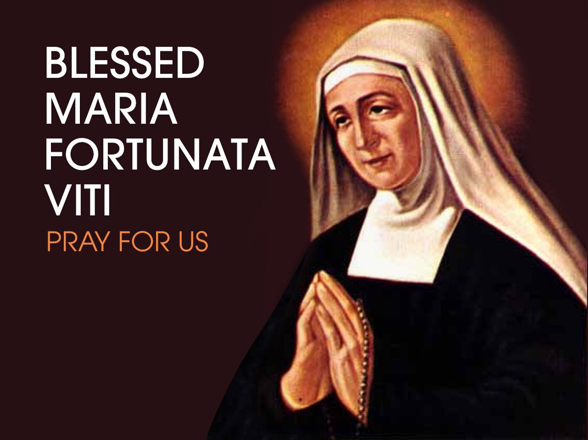EOB174's tweet image. Blessed Maria Fortunata Viti (1827–1922) was born in Italy, the eldest daughter of nine children. Her father had a gambling and alcohol addiction, and her mother died when she was 14 years old. Maria then cared for her younger siblings and worked as a housekeeper to earn money…