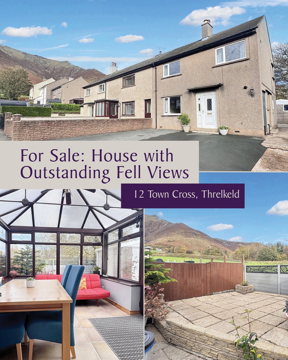 🏡 FOR SALE: Three-bedroom house with outstanding fell views🏡

📍12 Town Cross, Threlkeld, CA12 4SR

🌟 Local Occupancy Clause Applies.

Guide Price - £325,000

🔗 loom.ly/I82kO9U

✉️ j.metcalf@edwin-thompson.co.uk
📞 017687 72988