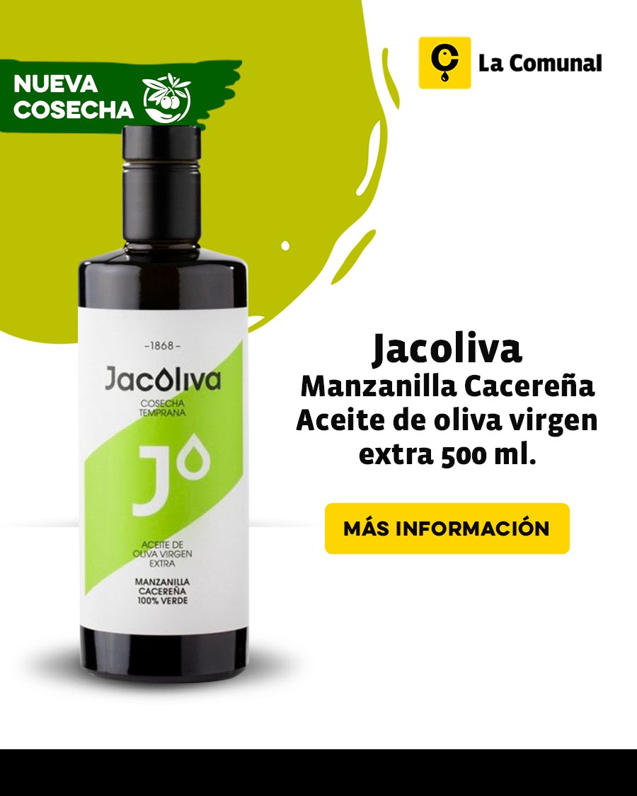 Degusta en un AOVE todos los sutiles matices que te ofrece el Aceite de Oliva Virgen Extra procedente de aceitunas manzanilla cacereña 🫒 con 'Jacoliva'.

En nuestra tienda online encontrarás la mejor variedad de AOVE del mercado, con más de 150 referencias diferentes.