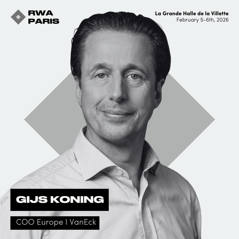 Speaker Announcement

Gijs Koning, COO Europe of <a href="/vaneck_eu/">VanEck Europe</a>, will be speaking at RWA Paris 2026