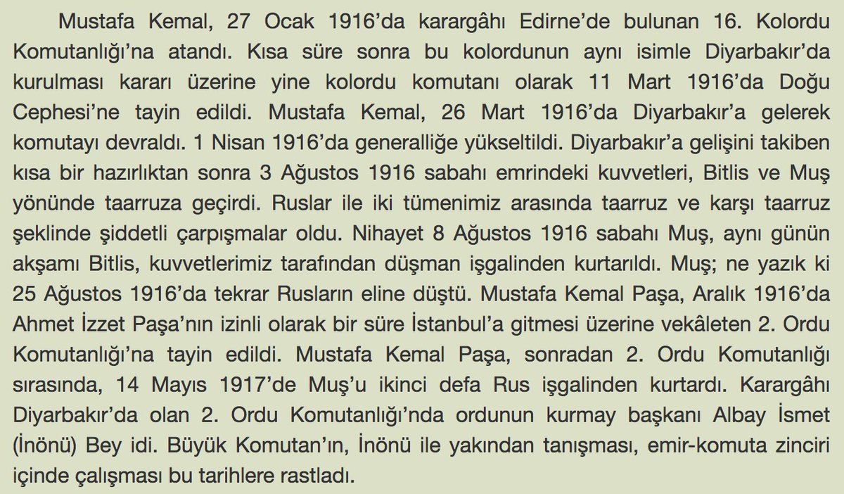 Atatürk 1916-1917, Diyarbakır, Muş, Bitlis, Ruslar, Ermeniler vs.
