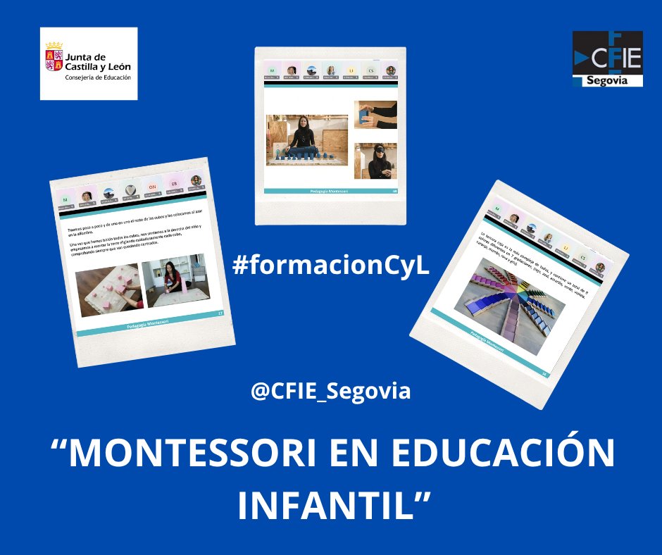2ª sesión del curso "Montessori en Educación Infantil"
🛜Área Sensorial y Matemática
✂️Torre rosa, escalera de color, cubo del binomio y...¡muchos más materiales!
🗣️Marta, directora del CRA Tábara, nos cuenta cómo han montessorizado su cole
¡¡¡Gracias!!!
#formacionCyL #innovaCyL