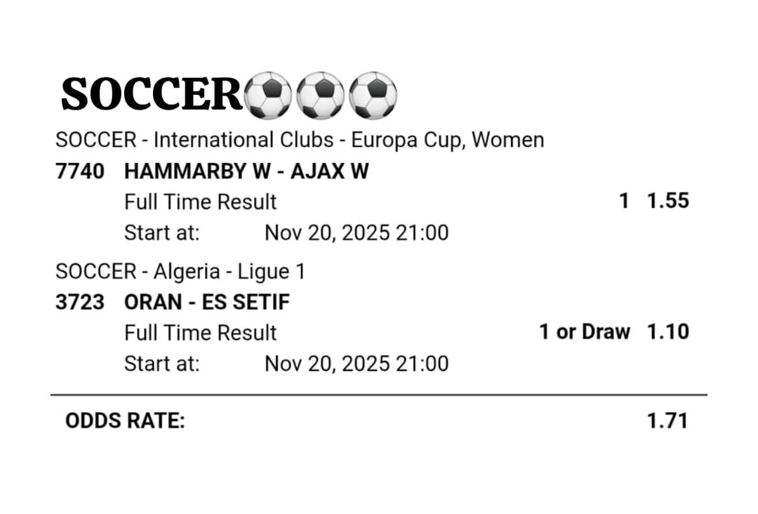 ArenaOfODDS's tweet photo. THURSDAY 20/11/2025
VIP Selection

HOT ODDS: 1.7

Stake:  1,000,000 Ugx
WIN:     1,700,000 Ugx