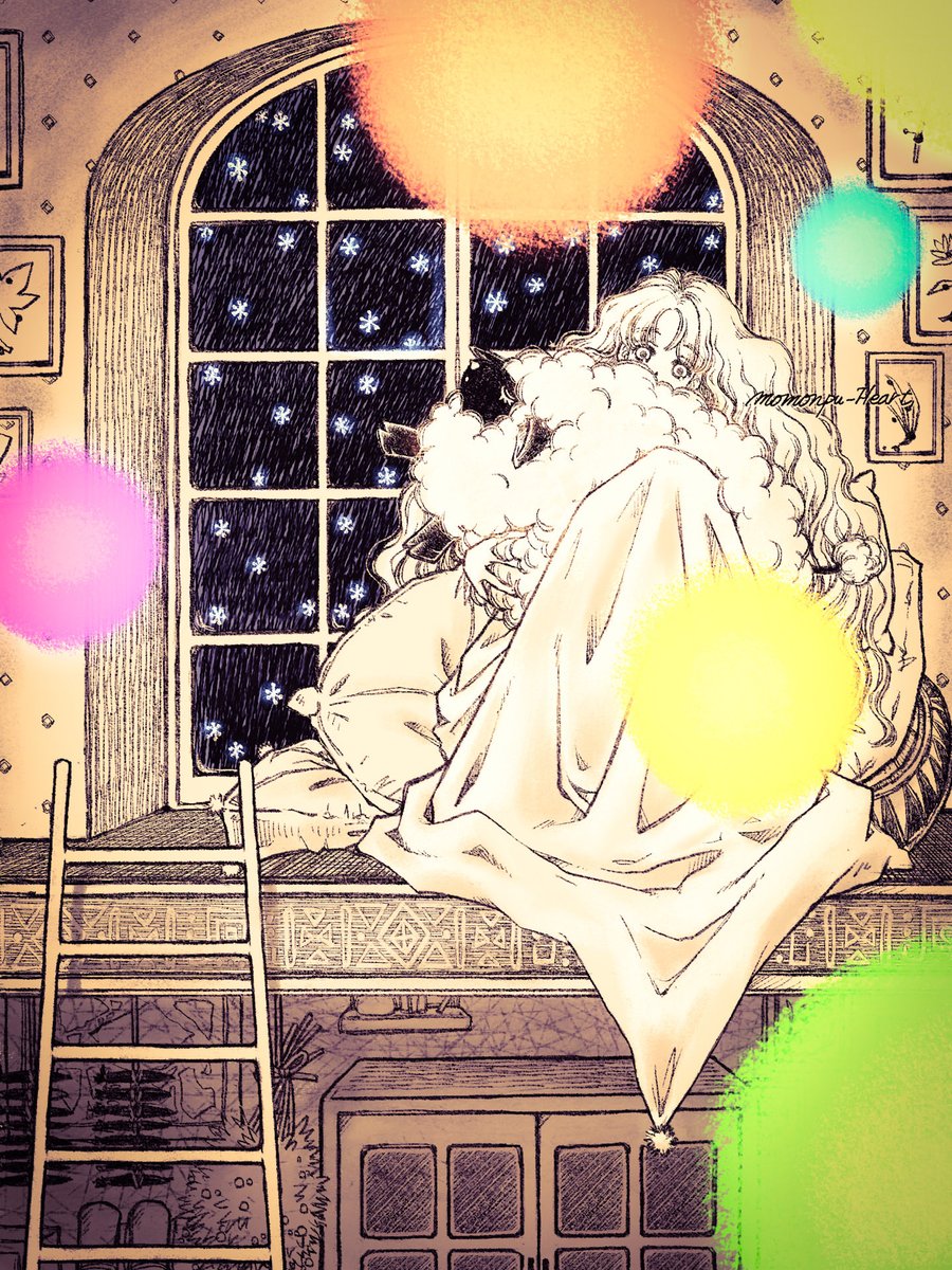 momonpu_Heart's tweet image. 今日のお絵描き　　#イラスト

おやすみの魔法を