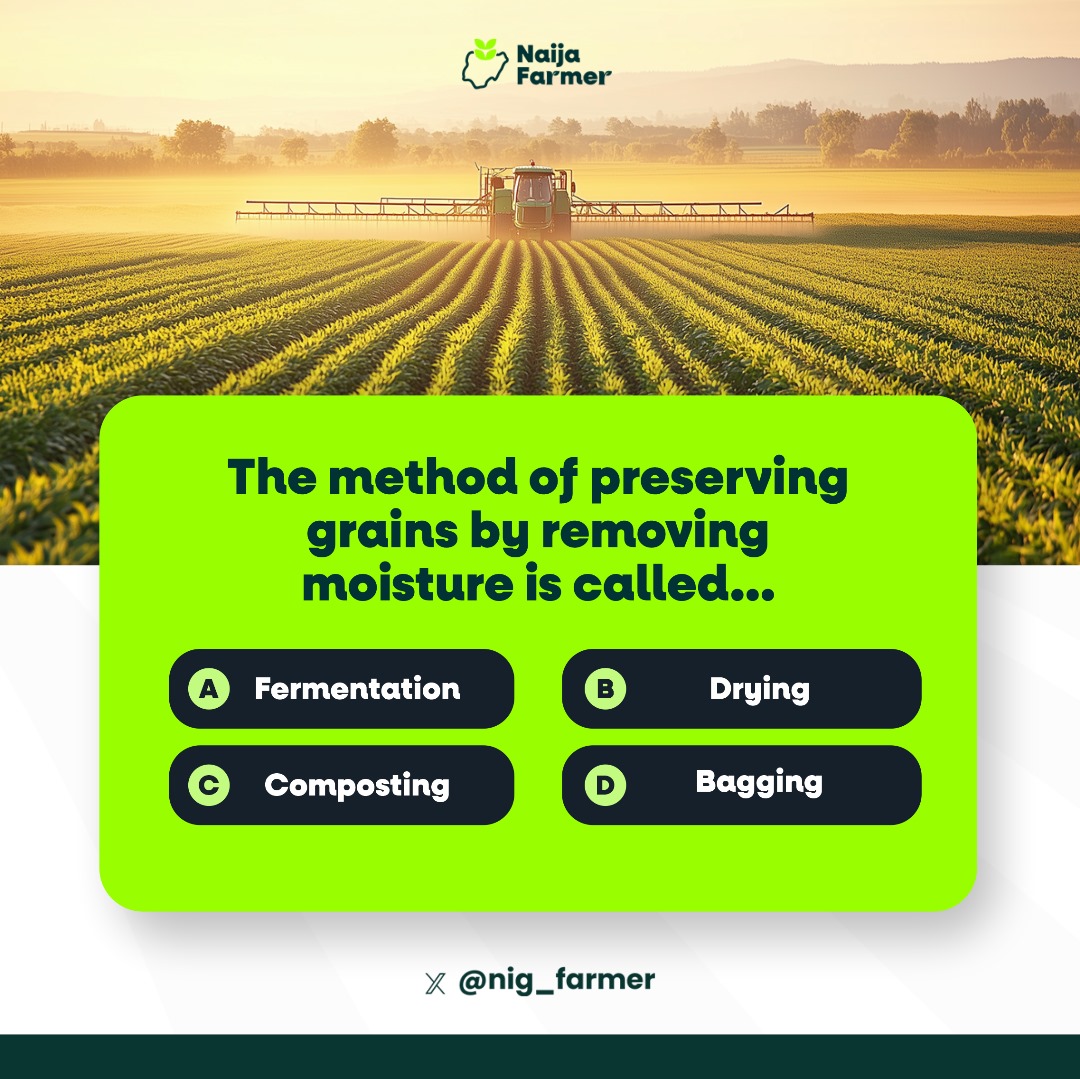 Nig_Farmer's tweet image. #NaijaFarmerTest 

Agricultural Brain Teaser

Test your Agricultural Science knowledge.

Retweet to your followers.