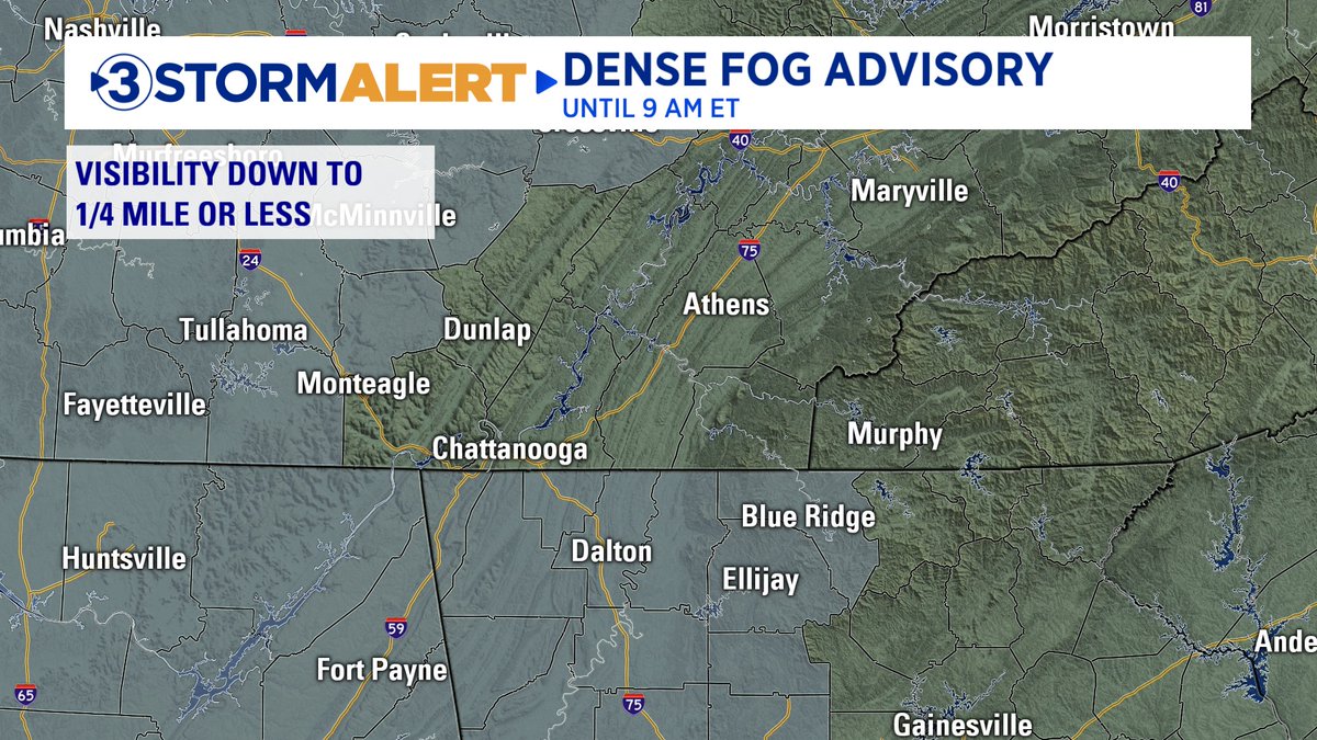 ClayLocal3's tweet image. It&apos;s a foggy morning out there! Dense Dog Advisories are in effect for the counties shaded in gray until later this morning. Remember to use your low beams and be careful on your commute.