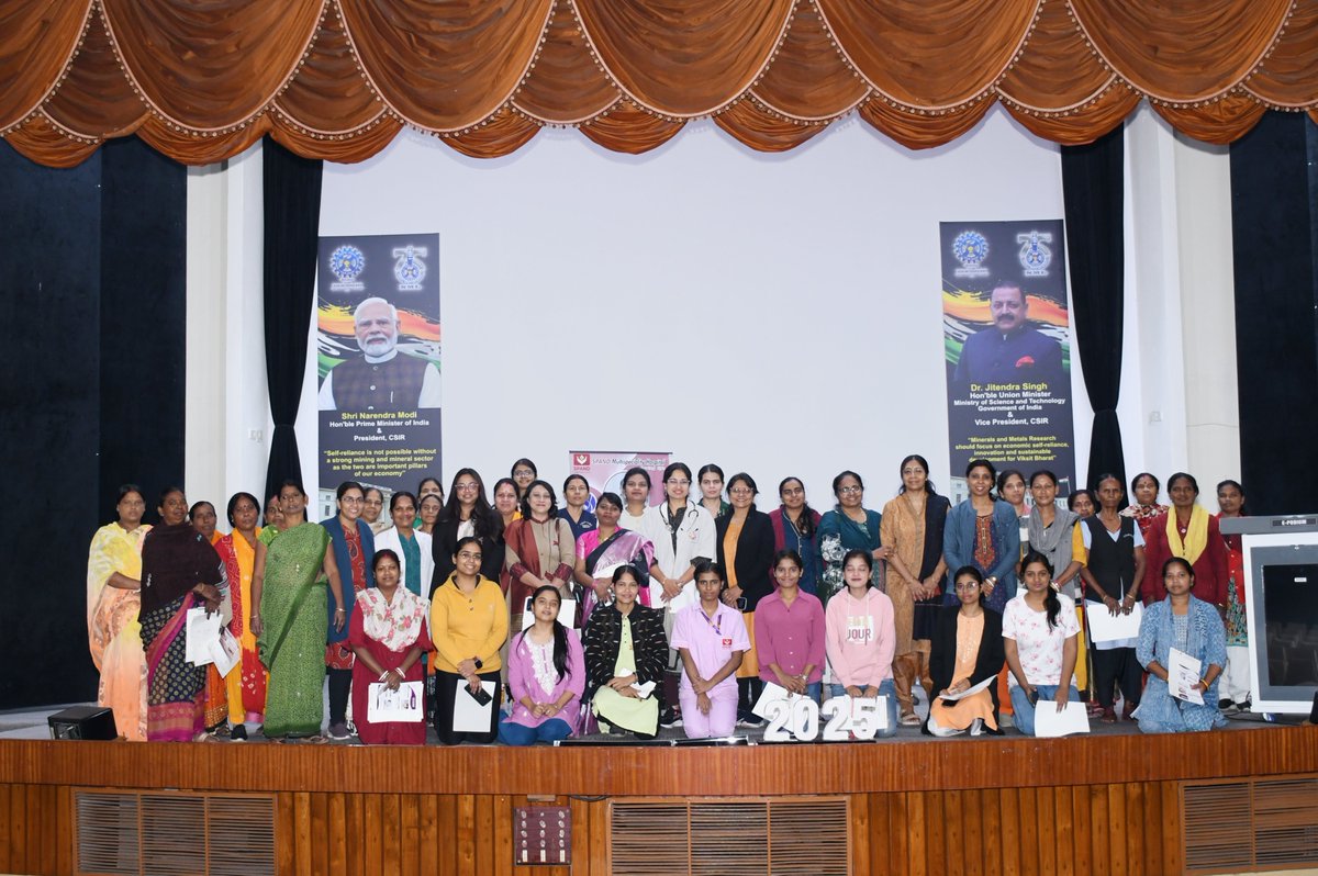 CSIR_NML's tweet image. CSIR–NML Organizes Women&apos;s Health Camp Under the vision of “Swasth Nari, Sashakt Parivar” under the vision and guidance Dr. S. Ghosh Chowdhury, Director, CSIR–NML. Mrs. S. Ghosh Chowdhury, wife of Director,  inaugurated the programme. 
@CSIR_IND  @DrJitendraSingh  @DrNKalaiselvi