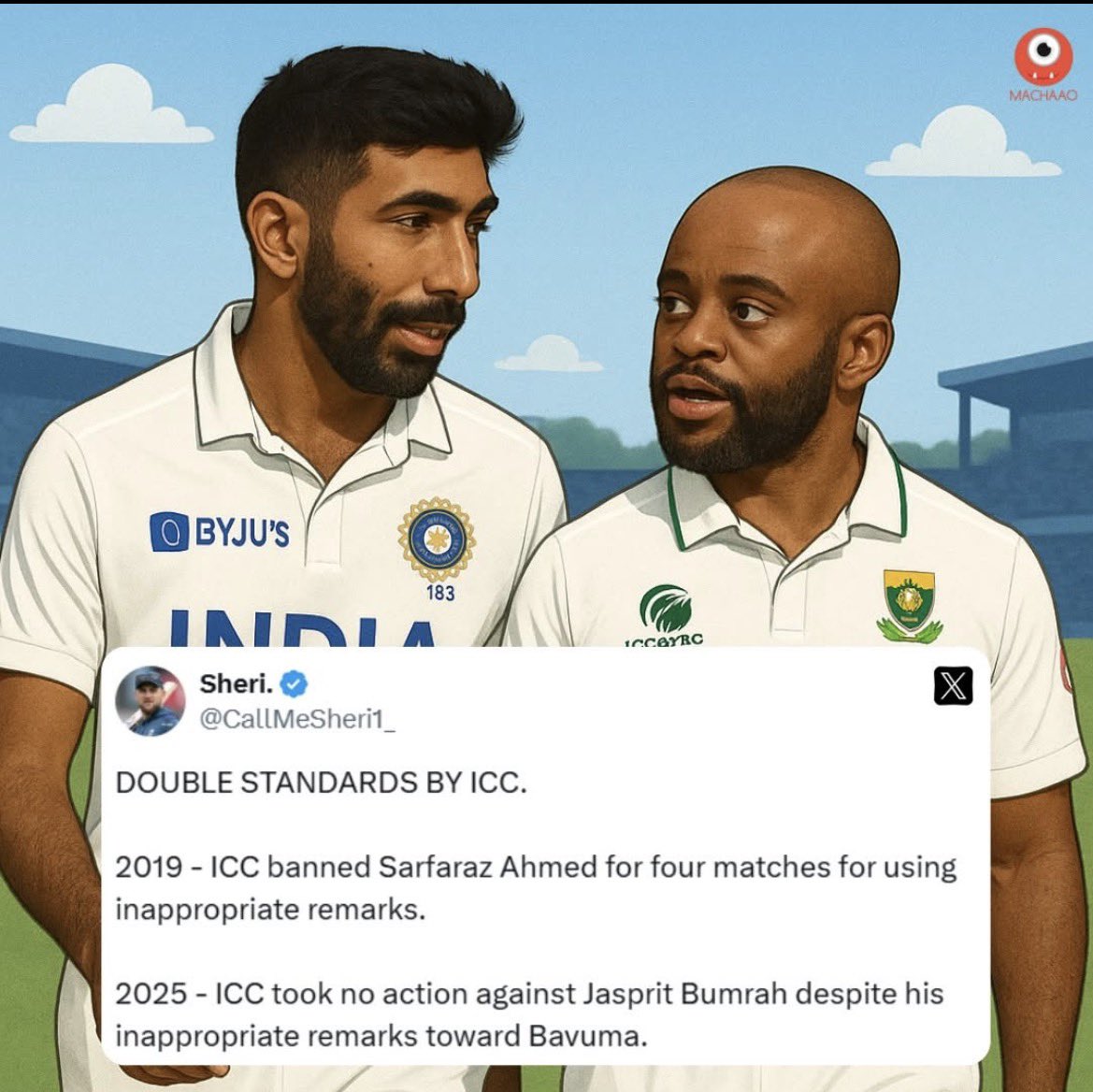 Naqi_786's tweet photo. Utter Non sense @ICC @ICCMediaComms #bumrah #Temba #INDvsSA #INDvSA #SAvsIND #SAvIND https://t.co/ONg7hicGp2