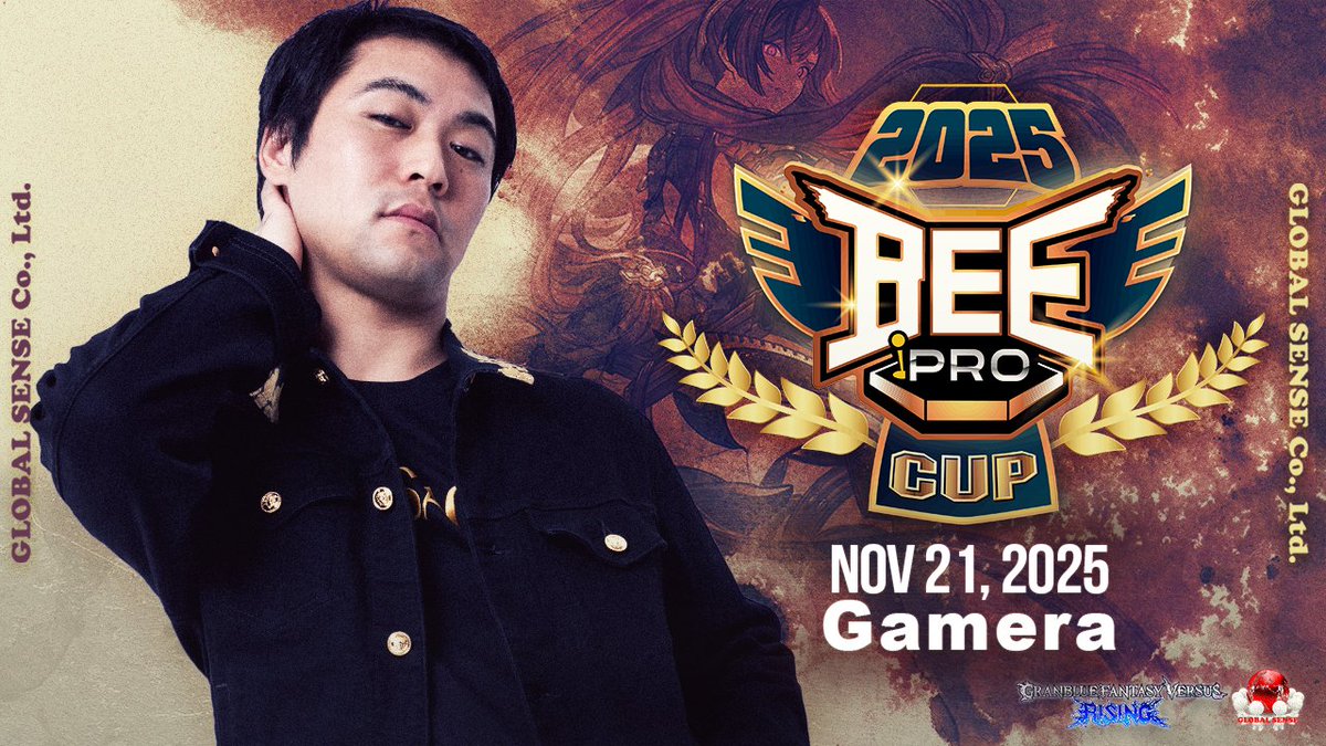 gb_sense111's tweet image. 【BeePro Cup 2025】
明日 11/21(金)
台湾にて開催予定の
BeePro Cup 2025 #GBVSR 部門に 
Gamera選手が出場します‼️

最初の出番となるPool AB1 は 
11/21(金)13:00 より開始予定です！

🔥 皆さまのアツい応援、
よろしくお願いします！！📣

#AWT25_26