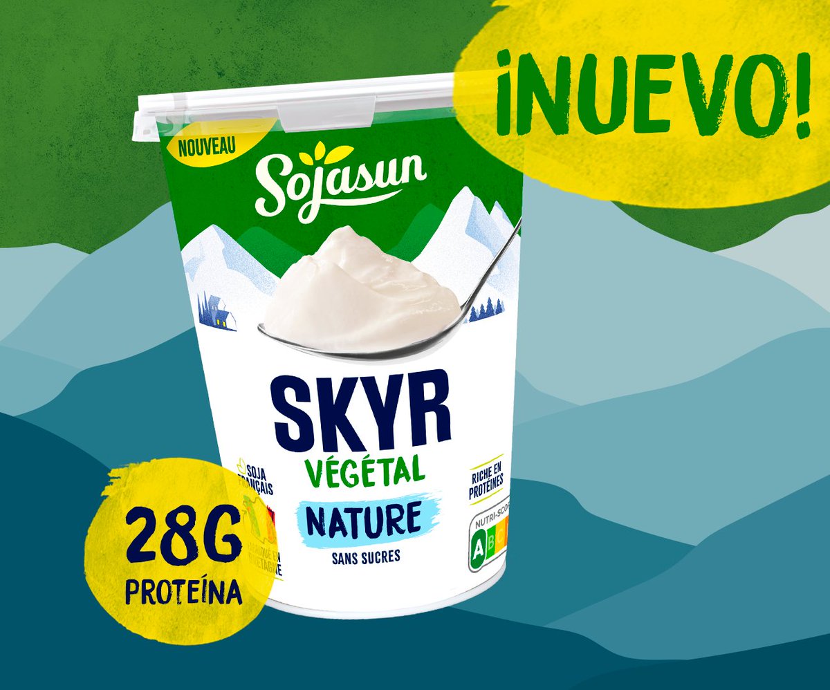 🏔️ SOJASUN SKYR 🏔️

Cargadito de proteínas y 0 azúcares.
Es perfecto para  tus bols y tus recetas post-entreno 💪

¿Tienes ganas de probarlo? Próximamente en su súper más cercano 🛒