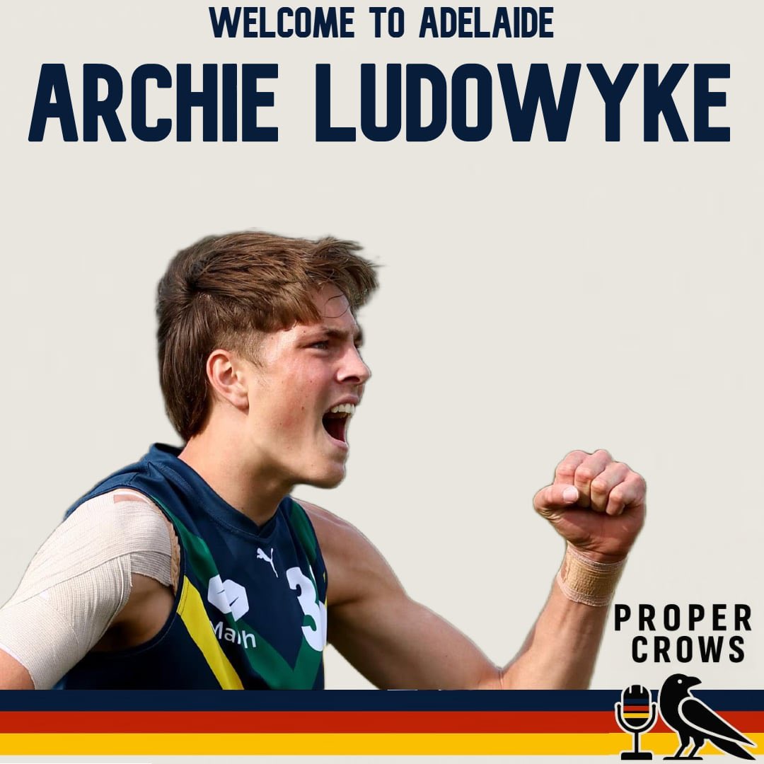 ProperCrowsPod's tweet image. With pick 50 we’ve selected Archie Ludowyke.

Archie is a 197cm key forward out of the Sandringham Dragons. He’s a key forward who missed a chunk of the season due to a PCL injury. He showed some very promising signs in the early part of the year pre injury.

Welcome to the…