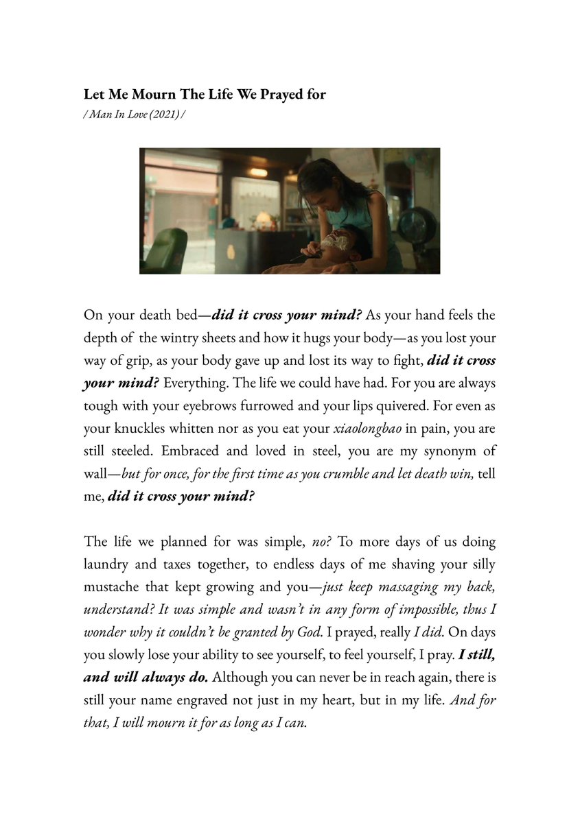 pencorner's tweet image. let me mourn the life we prayed for: does heaven treat you the way i did, ah ceng? 
🖊️ lesoleil