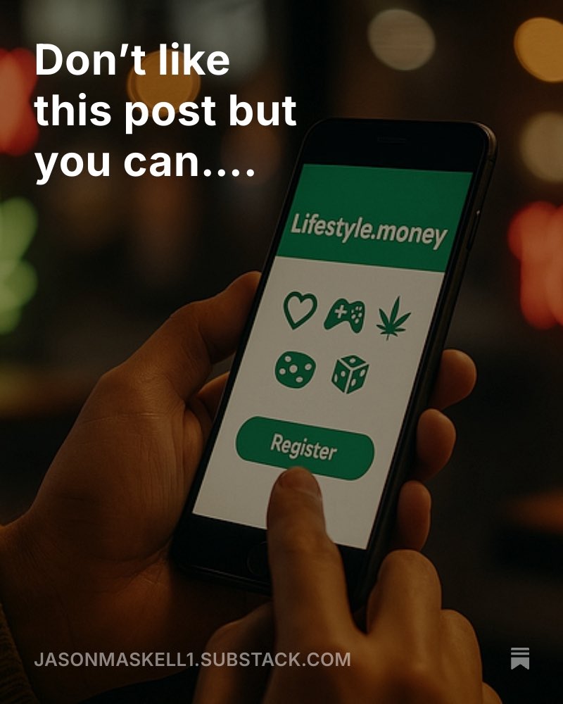 Jason_Maskell's tweet image. If you have a bank account and you spend money with adult entertainment, wellness brands, cannabis, gambling or gaming, this post is for you.

jasonmaskell1.substack.com/p/dont-like-th…