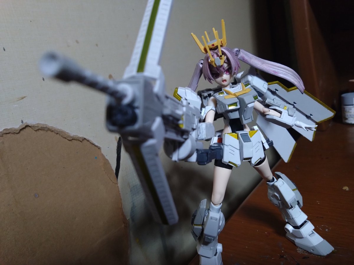 NOLOSER1020's tweet image. 「まーた身体のパーツ新しいのに変えるって………ジュンのやつ……まぁ動きやすくなったから良いか」
という事で前に作ったホワイトライダーちゃんことエナちゃんをリメイクしましたー少しは女の子らしくなったかな？
#ガンプラ 
#30MS 
#MS少女 
#美プラ