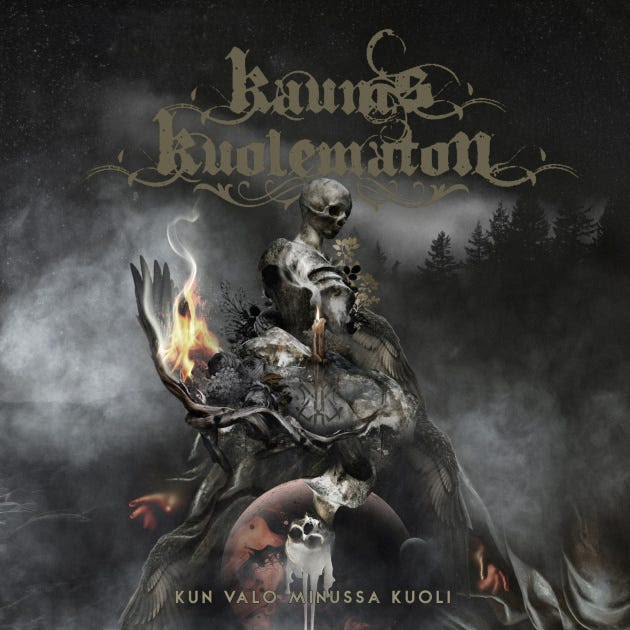KMANRIFFSMetal's tweet image. FULL FORCE FRIDAY:🆕November 28th9⃣🎧

KAUNIS KUOLEMATON - Kun valo minussa kuoli 🇫🇮💠

5th album from Hamina, Finnish Melodic Doom/Death Metal outfit💠

BC➡️kauniskuolematon.bandcamp.com/album/kun-valo…💠

#KaunisKuolematon #Kunvalo #MelodicDoomDeath @nobledemonrec #FFFNov28 #KMäN