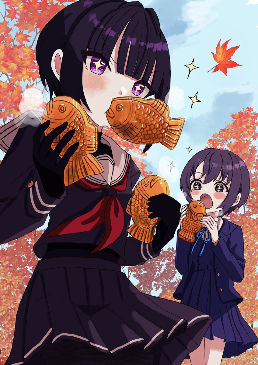 たい焼き食べる
千夜ちゃんと乙倉ちゃん