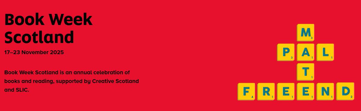 thomsoncooper's tweet image. BRILLIANT BOOKS @BookWeekScot is a celebration of books and reading run by @scottishbktrust. Their website lists events and activities that celebrate the transformative power of reading. 
scottishbooktrust.com/book-week-scot…
#BookWeekScotland #knowledge #learning #Imagination #ThomsonCooper
