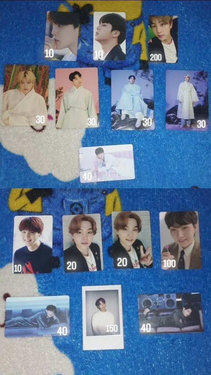 luvseoki2's tweet image. 🧺 . . . WTS LFB ph

    𓂋𓈒 BTS Photocards
    ↝  10 - 300 PESOS

✦ 3K if take all 
✦ can also take sets just tell me
✦ in good condi
✦  can send you proofs
✦ rfs : need for school
✦ mop : gcash
✦ mod : JnT

៸៸ reply / dm if interested