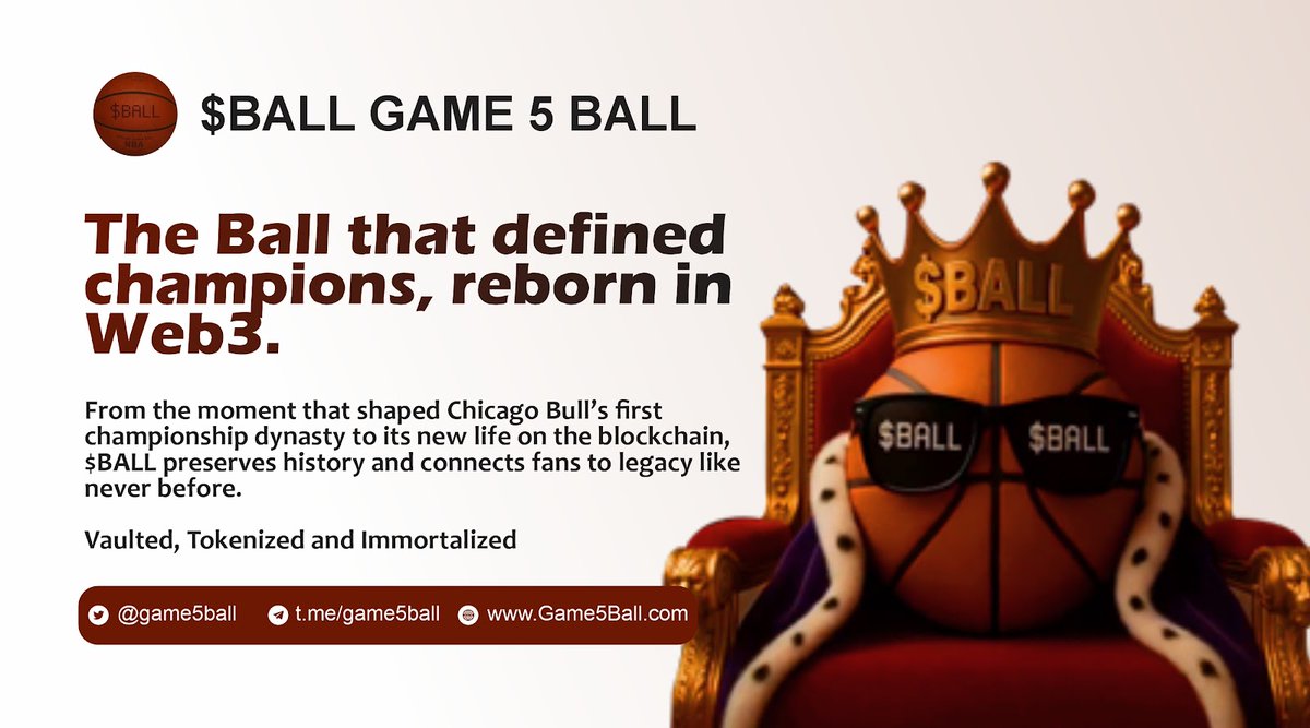 GavinPrice603's tweet photo. History shouldn’t be kept behind barriers, and Game 5 BALL agrees as it brings the 1991 championship ball into #Web3 with #Tokenization, letting #Sports fans across #Coinstore tap-to-earn, own a piece of the story, and feel part of the original team

 https://t.co/9ePXRE9Y5n https://t.co/Bjo6r0nbxg
