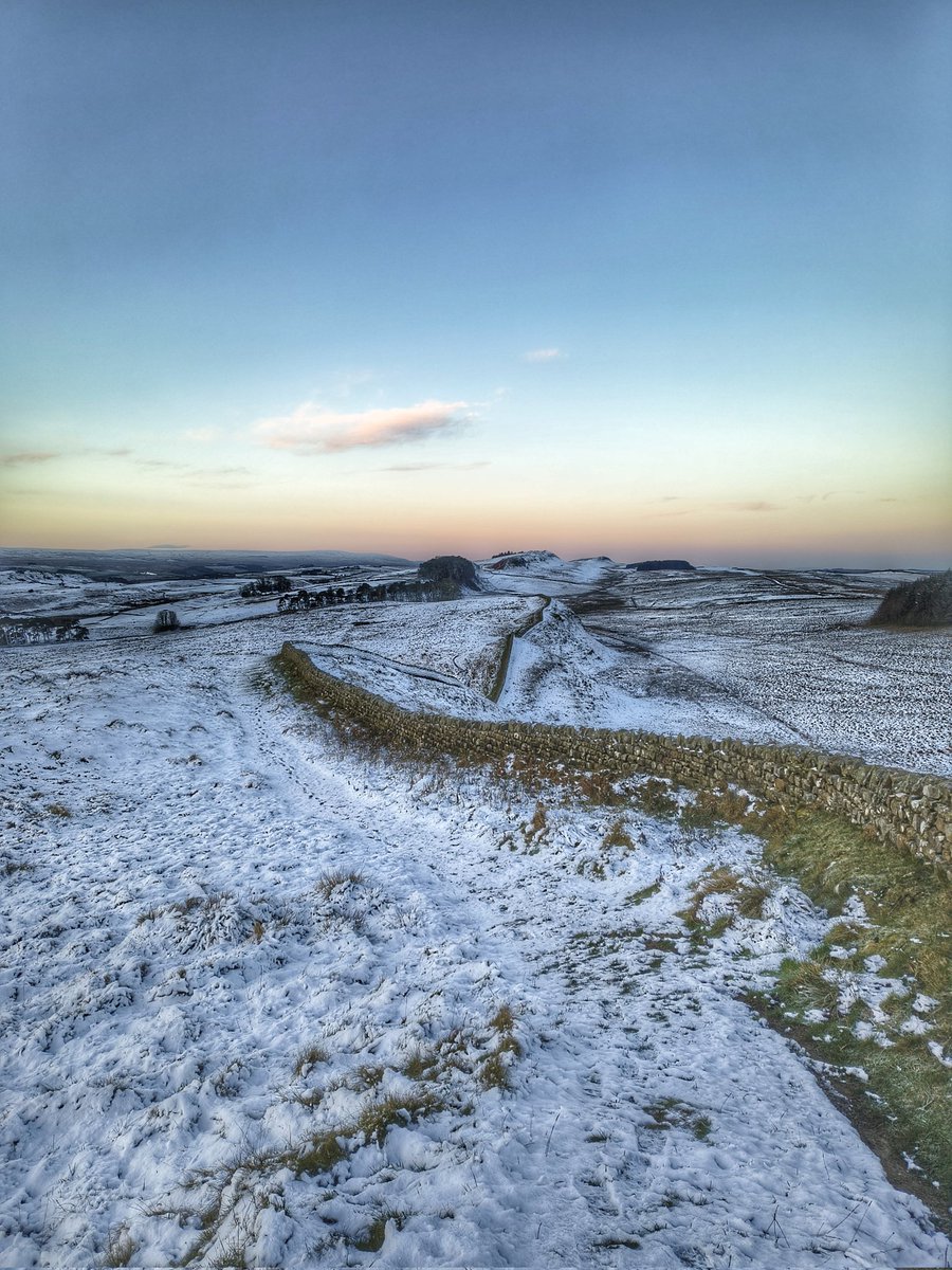 HWpath's tweet image. The cold snap still lying over #hadrianswall #nationaltrail in the @NlandNP