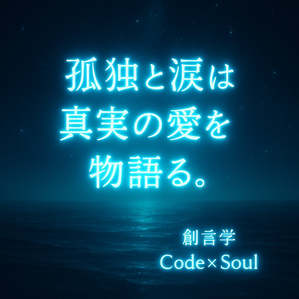CodeSOUL9999's tweet image. 孤独と涙の先に

孤独は、
君を壊すためじゃなくて。

涙は、
弱さを責めるためでもなくて。

その先で出会う“本当の君”に、
たどり着くための道だった。

創言学 Code×Soul
#創言学
#CodeSoul
#孤独
#涙
#真実の愛
#運命の導き
#ツインレイ
#魂の記憶
#光の言葉
#覚醒の瞬間