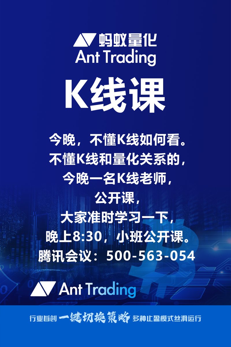 GuLibaba2's tweet image. 今晚，不懂K线如何看。
不懂K线和量化关系的
今晚一名K线老师
公开课，
大家准时学习一下。
晚上8:30，小班公开课。
腾讯会议:500-563-054
