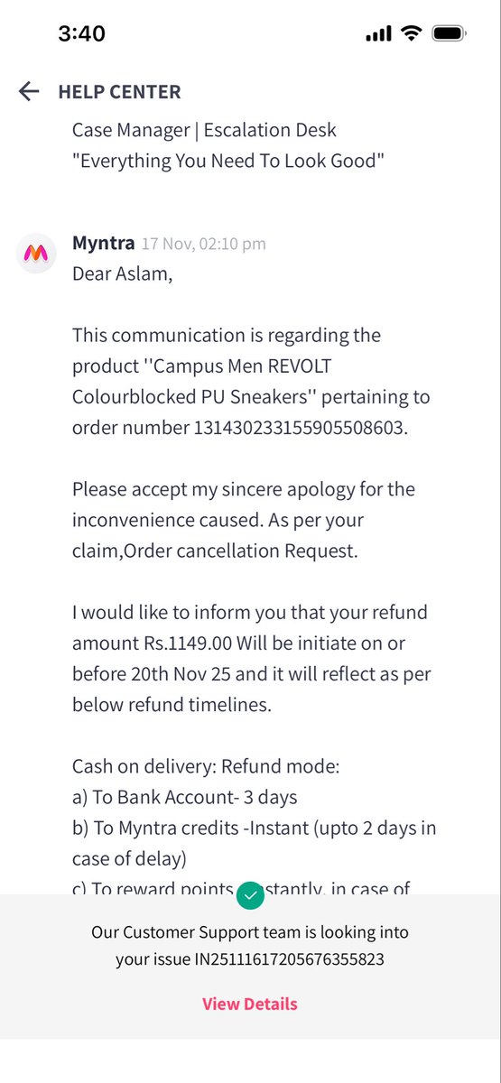 Aslam12__'s tweet photo. Such a Worst Service By Myntra 😵

Disappointed with the customer service for the Third time and this is connected to the previous one #Myntra 
#worstcustomerservice 
@MyntraSupport @myntra https://t.co/Z2j3JAQ7ZR