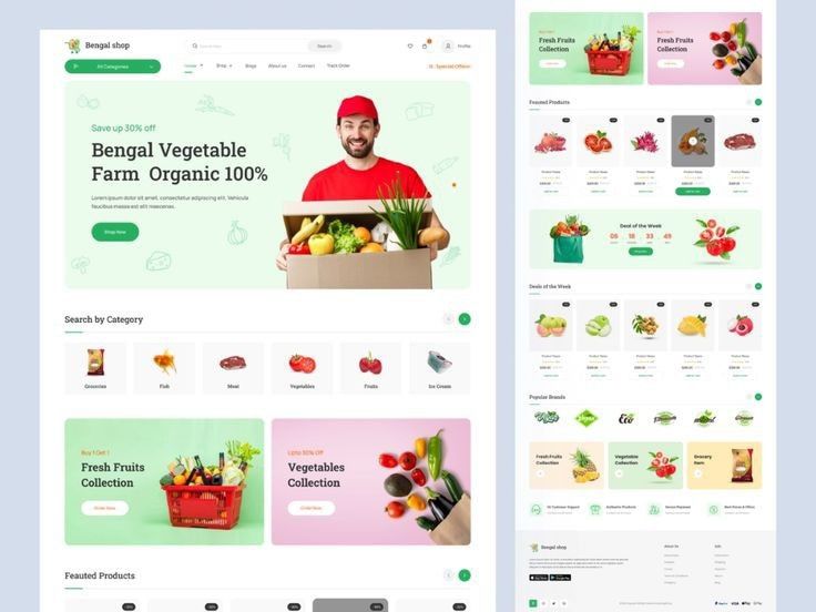 KaaraCreates's tweet image. Loving this fresh grocery store concept — clean layout, soft colors, and a hero section that instantly feels welcoming. The category cards make browsing smooth, and the visuals strongly support the organic theme.
#UIDesign #UXDesign #WebDesign #DesignReview