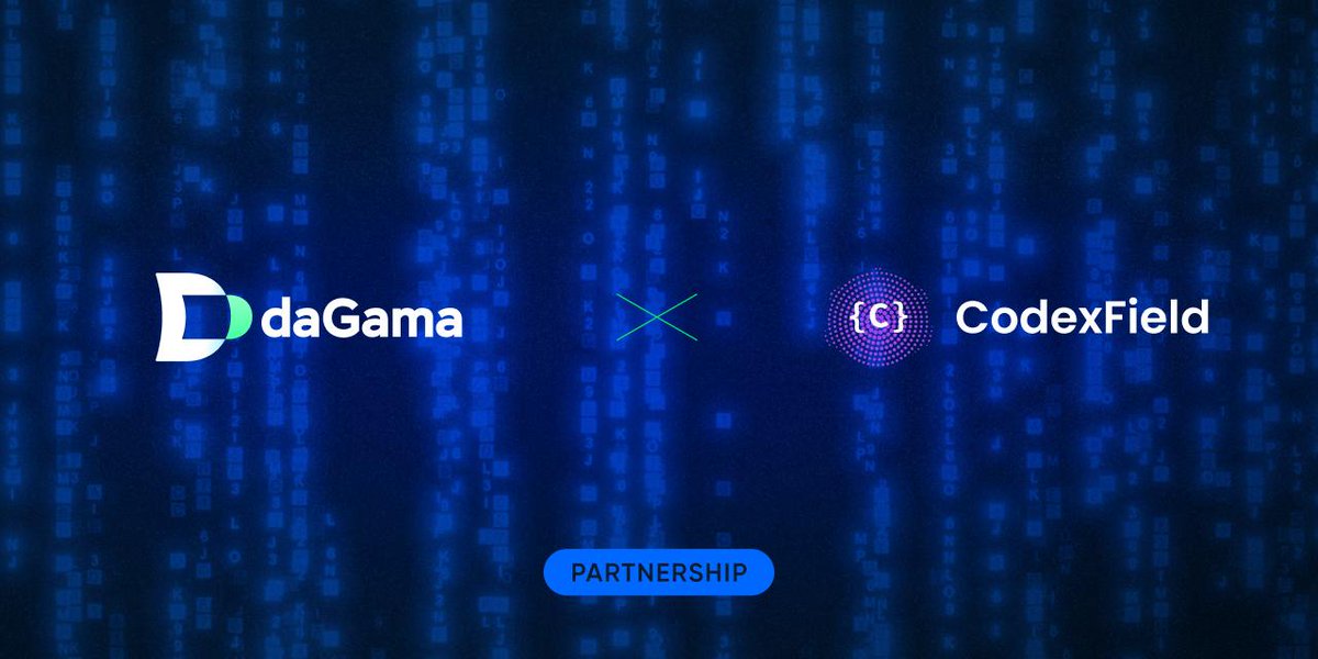 dagama_world's tweet image. daGama x CodexField: a new partnership is here! 🤝

We’re excited to announce that our new partner is @CodexField — a full-stack infrastructure for ownership confirmation, permission management, and financialization of content assets in Web3. It unifies decentralized Git-based…