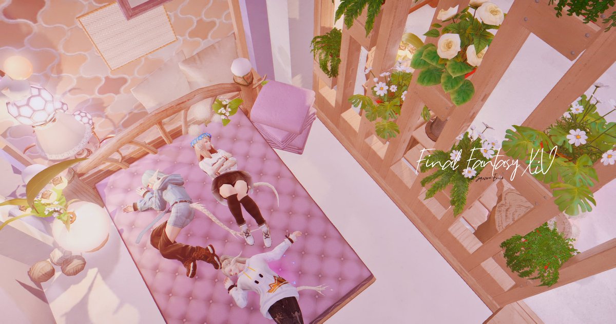 とても可愛いお部屋🫧
女子会楽しかった✨
 #TktkHousing #FF14 #アウラ