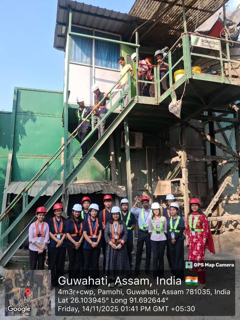 RoyalGlobal_Uni's tweet image. The Department of Civil Engineering organized an industrial site visit to the RMC plant, providing students with valuable exposure to real-time concrete production and modern construction practices.

#SiteVisit #RMCPlant #IndustryExposure #ConcreteTechnology #HandsOnLearning