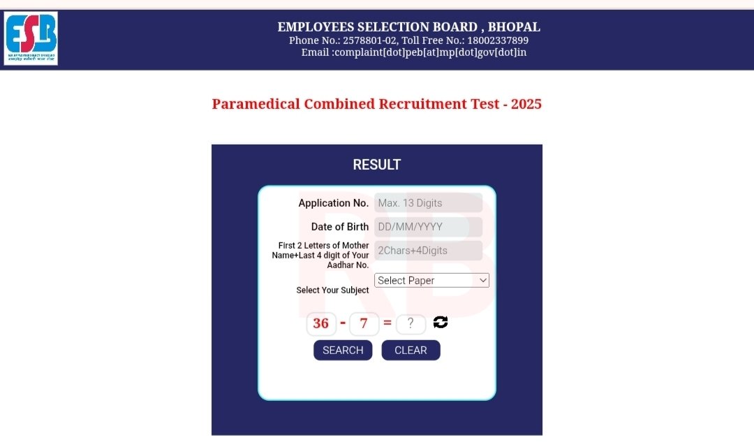 resultbharat's tweet image. 💥 MPESB Group-5 Paramedical Post Result  2025 - Out 🎤
#MPESB #Group5 #Paramedical #Result #MPJobs #ResultBharat
🔗 Download Now:👇
👉 resultbharat.com/MPESB-Group-5-…

📢 इस जानकारी को अपने दोस्तों के साथ ज़रूर शेयर करें और सभी लेटेस्ट अपडेट्स के लिए जुड़े रहें! ✅📲