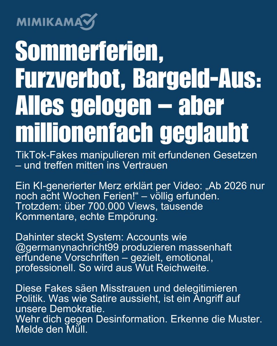 Die Probleme unserer Zeit: Bildungsmisere und die Aufmerksamkeitsspanne einer Stubenfliege.
Wir brauchen eine Regulierung der "sozialen" Medien. Dringend. Sonst fahren wir den Laden hier krachend vor die Wand.